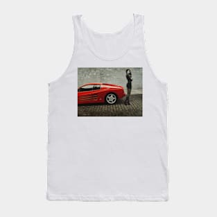 Miss Ferrari. Red Ferrari Testarossa Tank Top